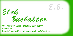 elek buchalter business card